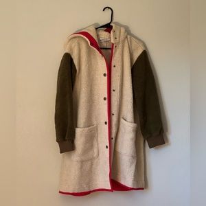 Urban Outfitters fuzzy trench coat.